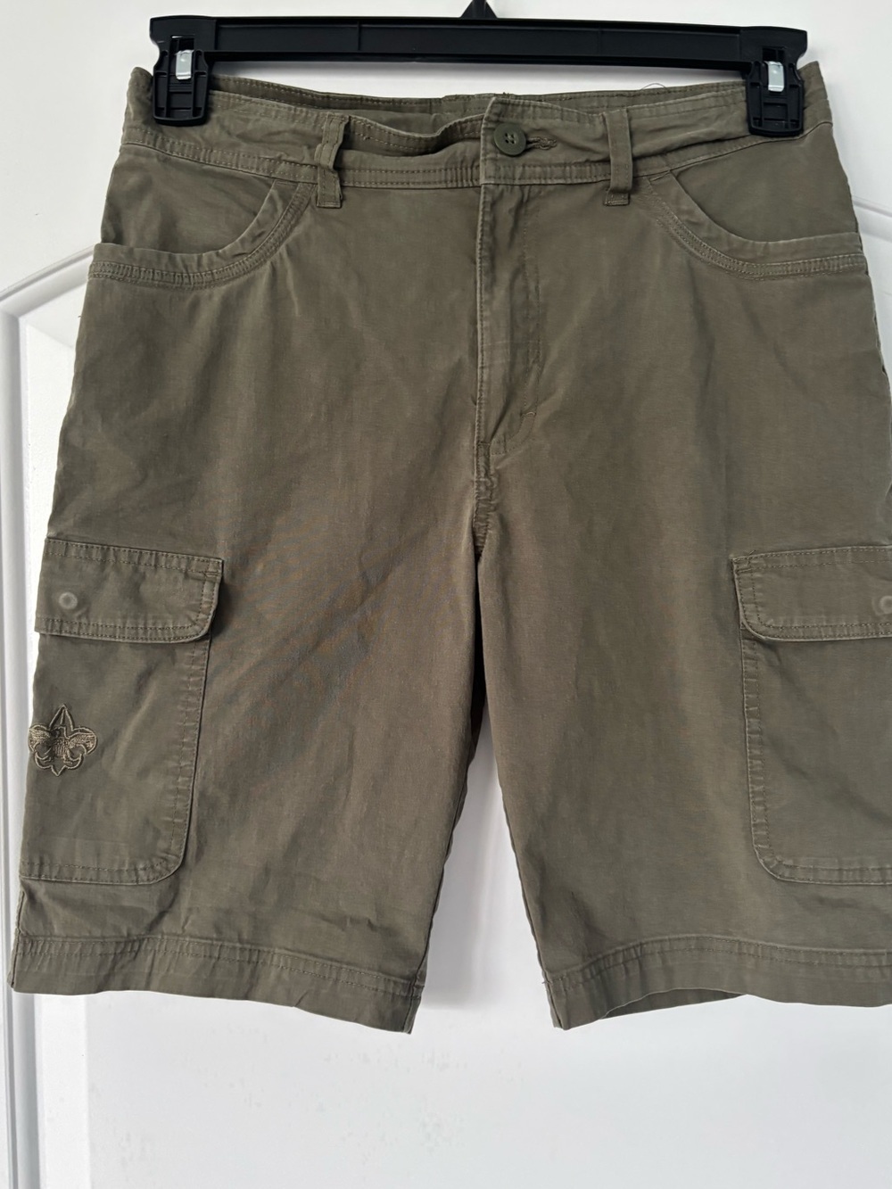 Boy Scouts of America Youth Uniform Cargo Shorts Size 16 olive green